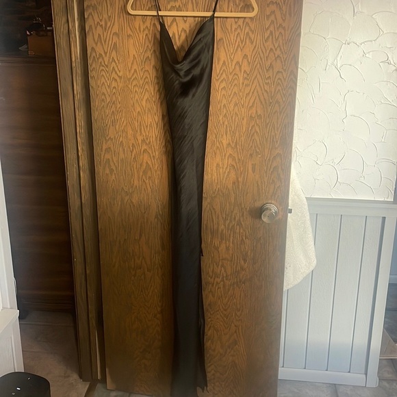 ASOS Designs Black Satin Maxi Dress - Picture 5 of 7